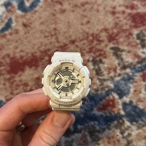 White Casio baby-g watch